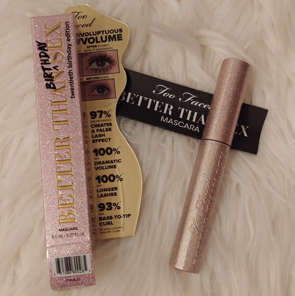 💝NWT TOO FACED BETTER THAN SEX MASCARA 20TH BIRTHDAY LIMITED EDITION